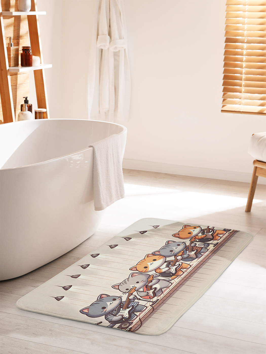 

Коврик для ванной туалета душа JoyArty "Коты музыканты", bath_429884_60x100
