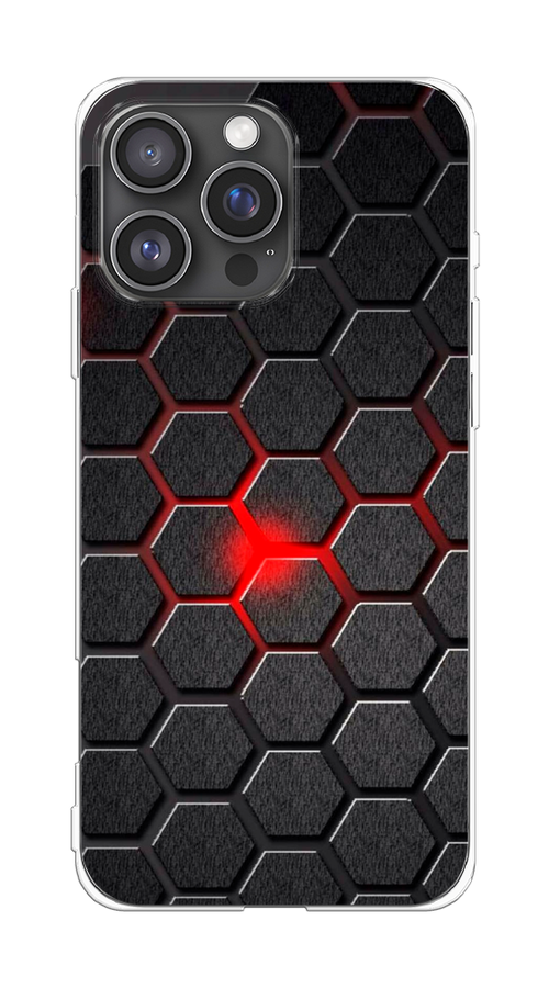 

Чехол на Apple iPhone 16 Pro Max "Соты красные", Красный;черный;серый, 16350-1