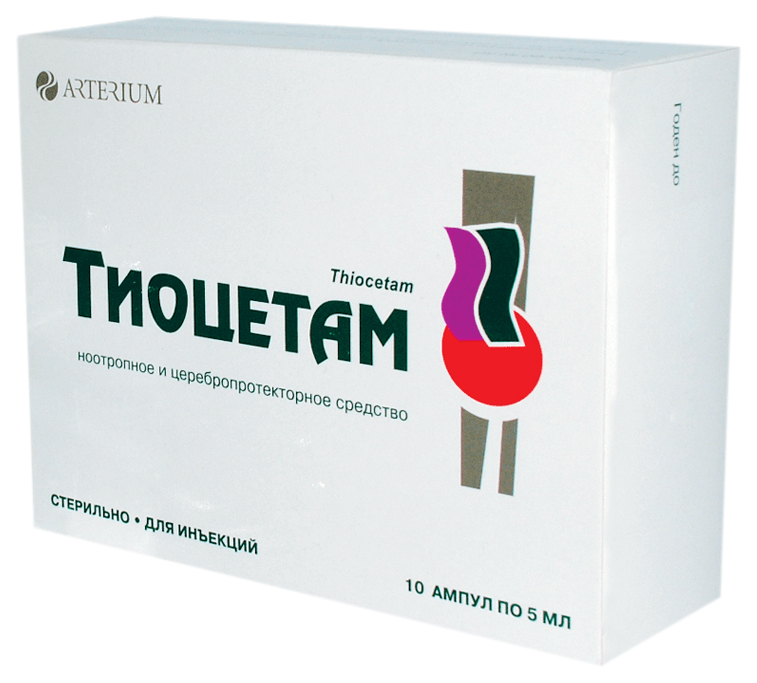 Тиоцетам раствор для инъекций 5 мл 10 шт.
