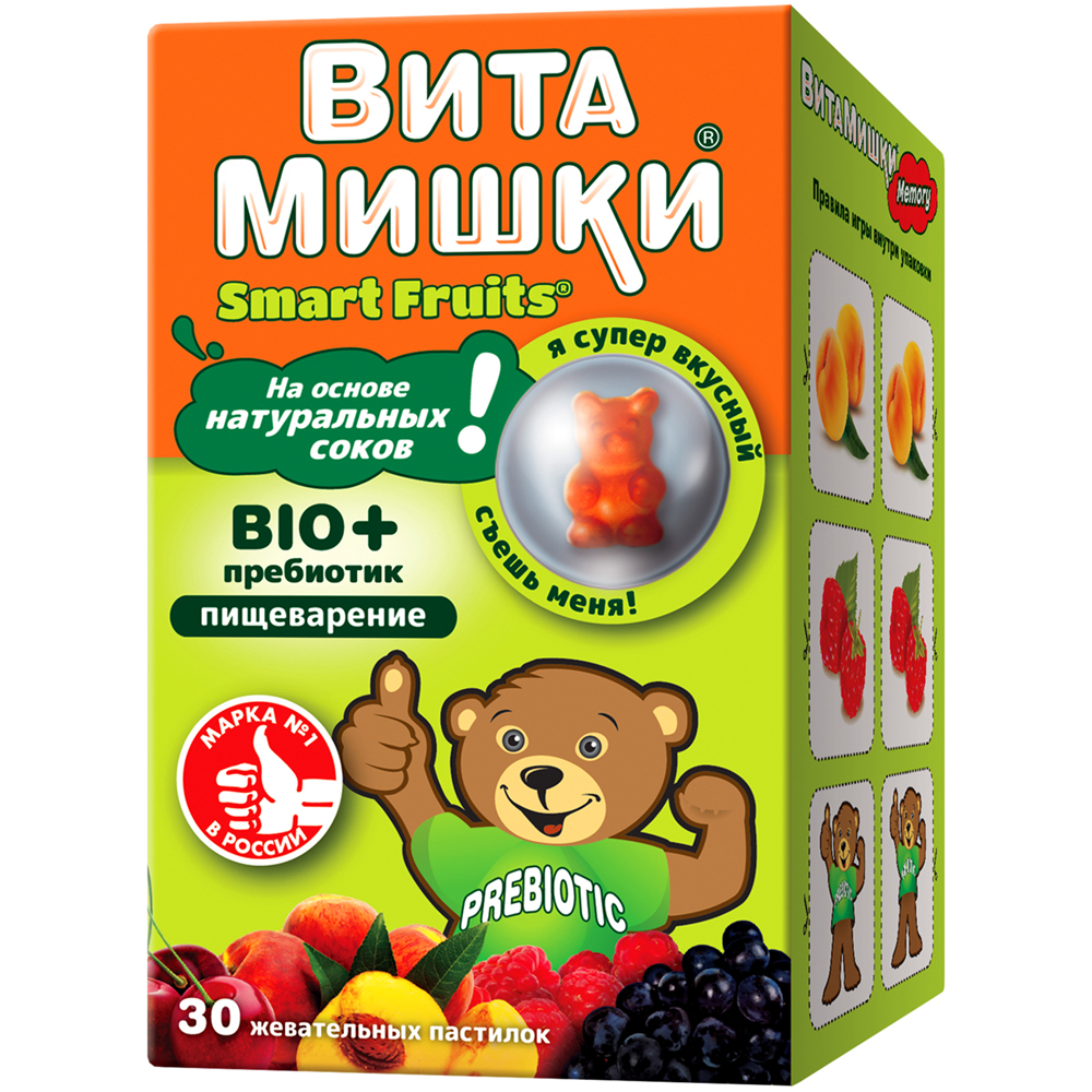 Купить ВитаМишки Био+ паст.жев. 2, 5 г 30 шт., PharmaMed
