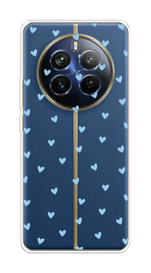 

Чехол на Realme 12+ "Голубые сердечки паттерн", Голубой;прозрачный, 2516350-1