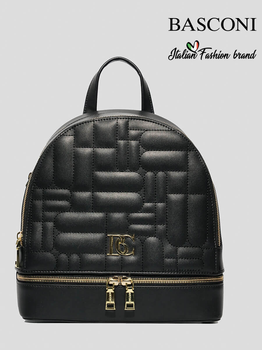 Рюкзак женский Basconi PTS23013B1 черный, 27х24х12 см
