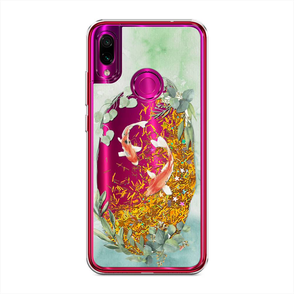 

Жидкий чехол с блестками "Две золотые рыбки" на Xiaomi Redmi Note 7, 34790-1