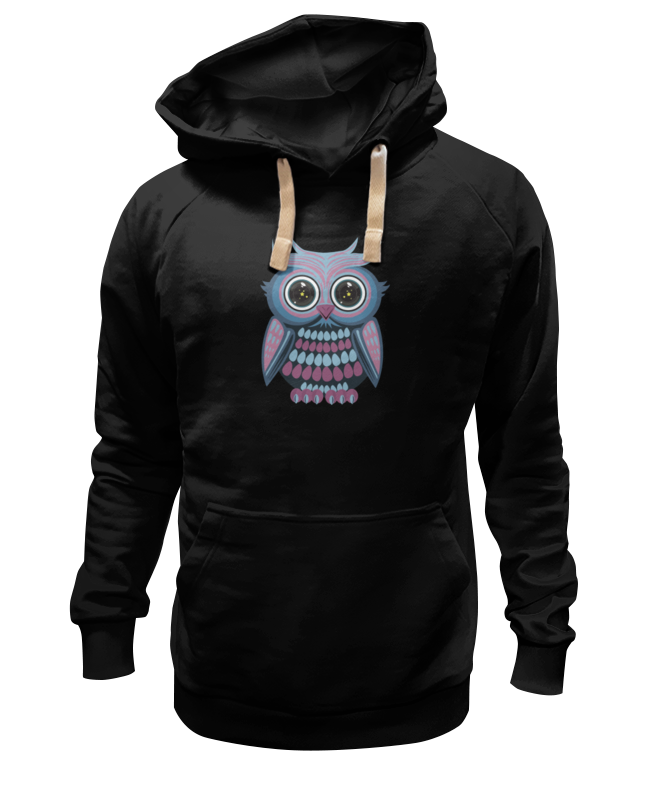 

Толстовка унисекс Printio Сова (owl) черная 2XL, Черный, Сова (owl)