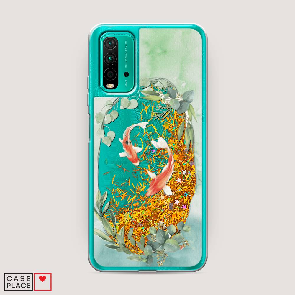 

Чехол Awog на Xiaomi Redmi 9T "Две золотые рыбки", Разноцветный, 39890-1