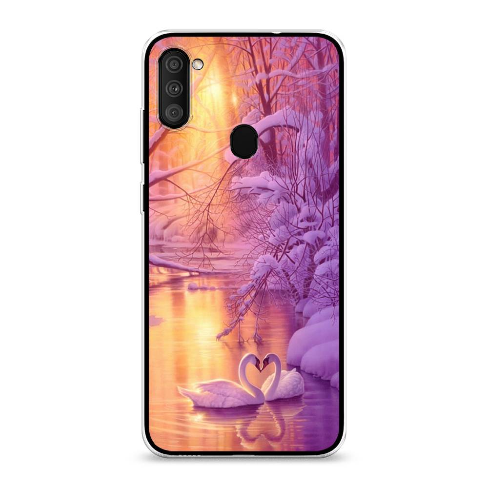 

Чехол на Samsung Galaxy M11 "Зима 1", Фиолетовый;желтый, 2100650-2