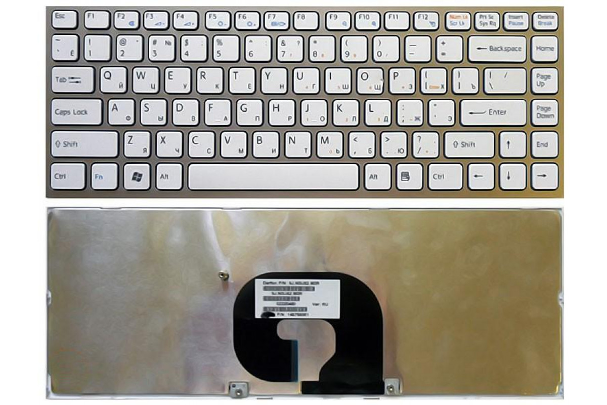 

Клавиатура для ноутбука Sony PCG-41111V белая