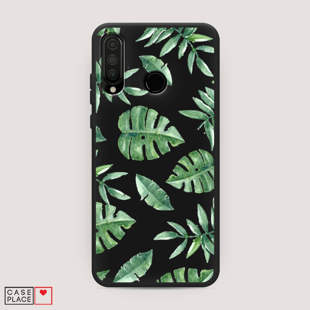 

Чехол Awog на Huawei P30 Lite "Нарисованные пальмовые листья", Зеленый, 67952-1
