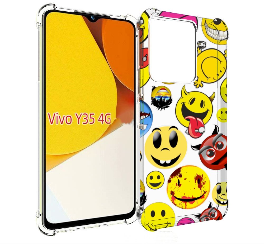 

Чехол MyPads Смайлики для Vivo Y35 4G 2022 / Vivo Y22, Прозрачный, Tocco