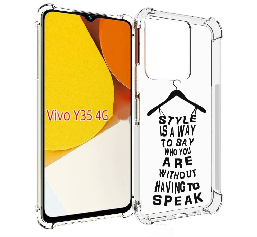 

Чехол MyPads Сарафан-из-слов для Vivo Y35 4G 2022 / Vivo Y22, Прозрачный, Tocco