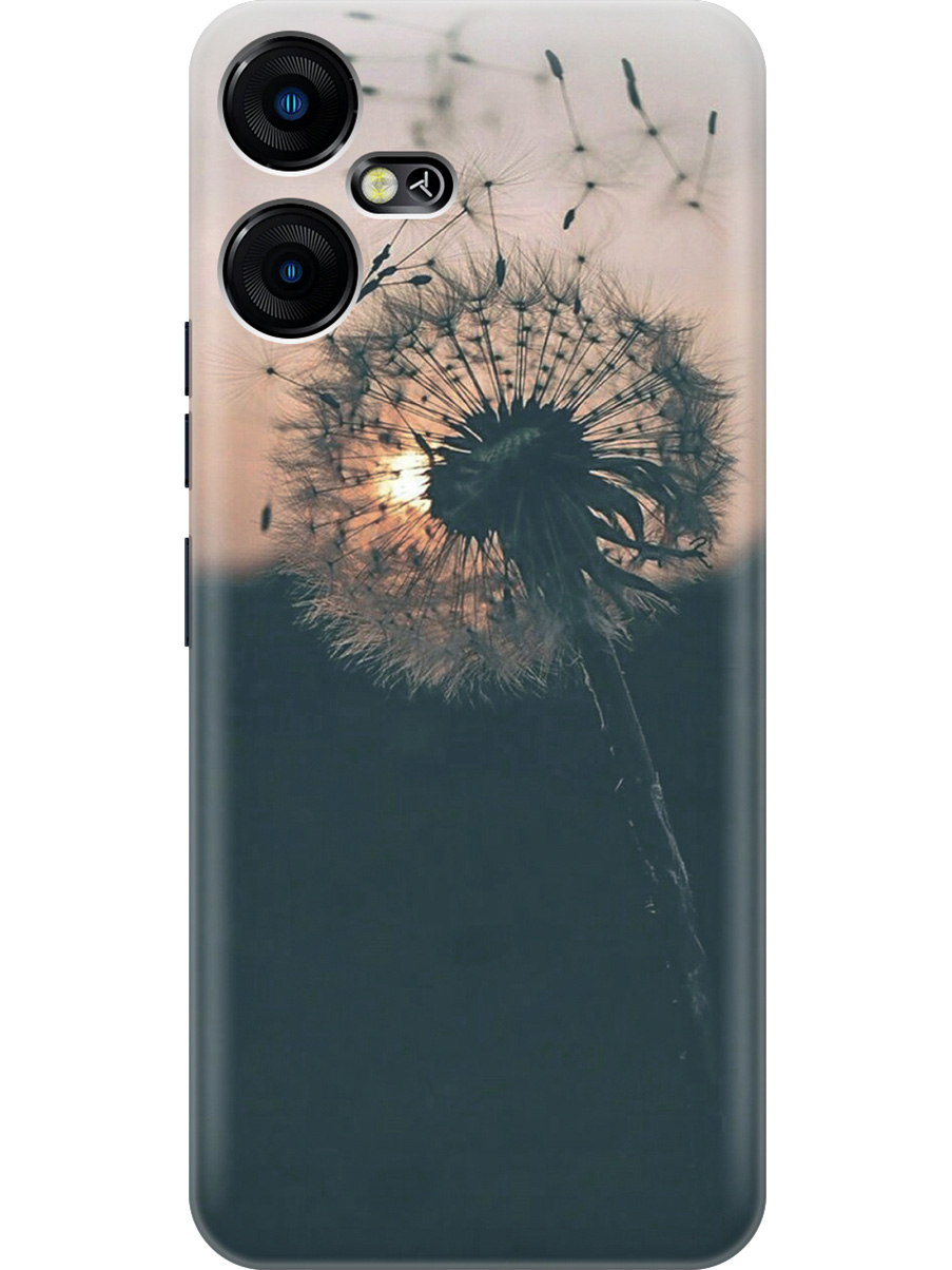 

Силиконовый чехол на Tecno Pova Neo 3 "Одуванчик на закате", Серый;черный, 20001480