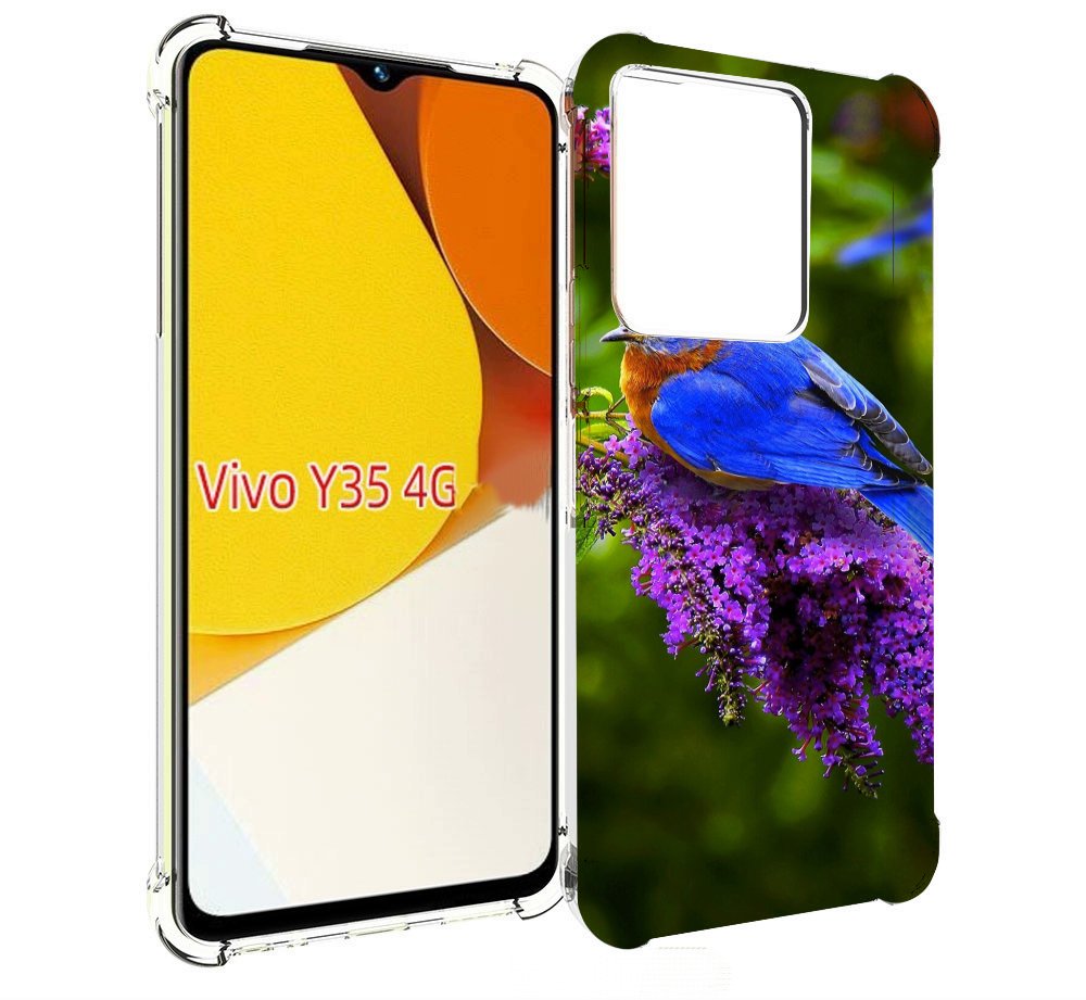 

Чехол MyPads Птица-сиреневая для Vivo Y35 4G 2022 / Vivo Y22, Прозрачный, Tocco