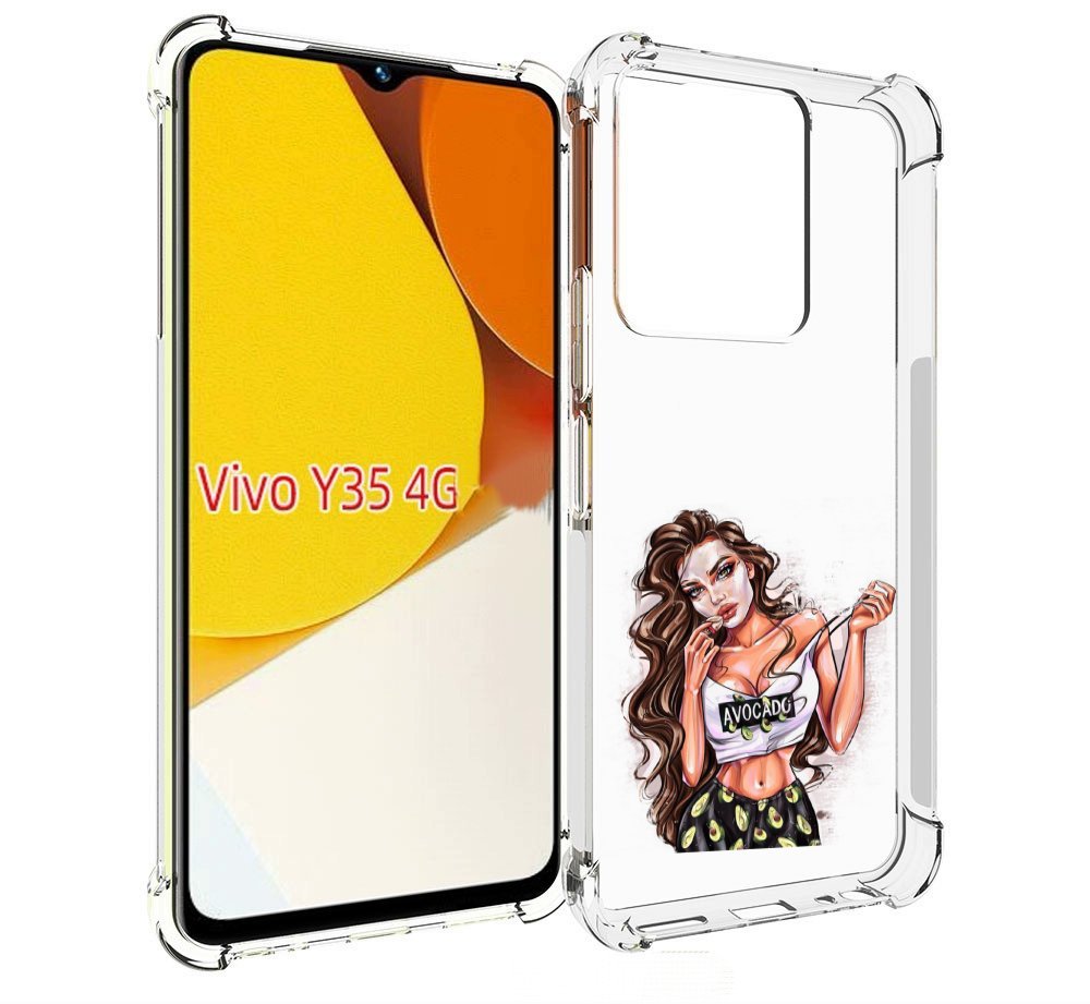 

Чехол MyPads Продукты на дом с доставкой женский для Vivo Y35 4G 2022 / Vivo Y22, Прозрачный, Tocco