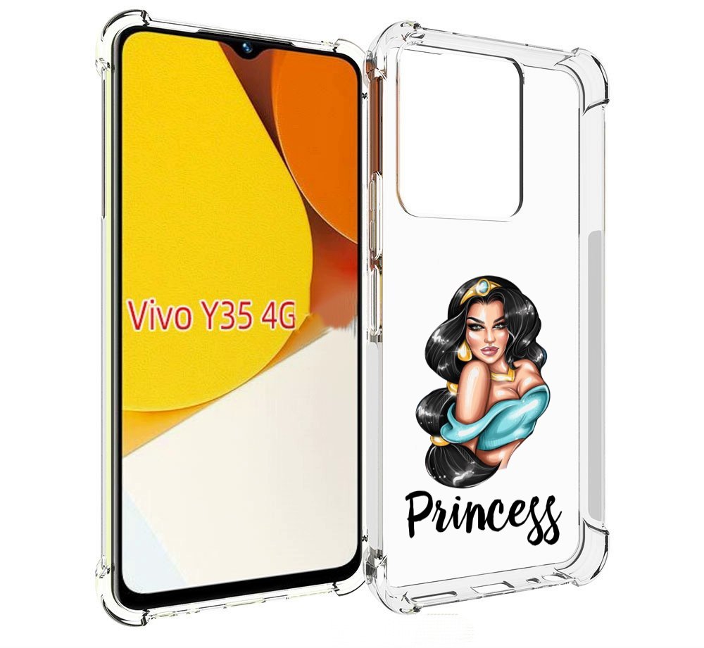 

Чехол MyPads Принцесса-Жасмин женский для Vivo Y35 4G 2022 / Vivo Y22, Прозрачный, Tocco