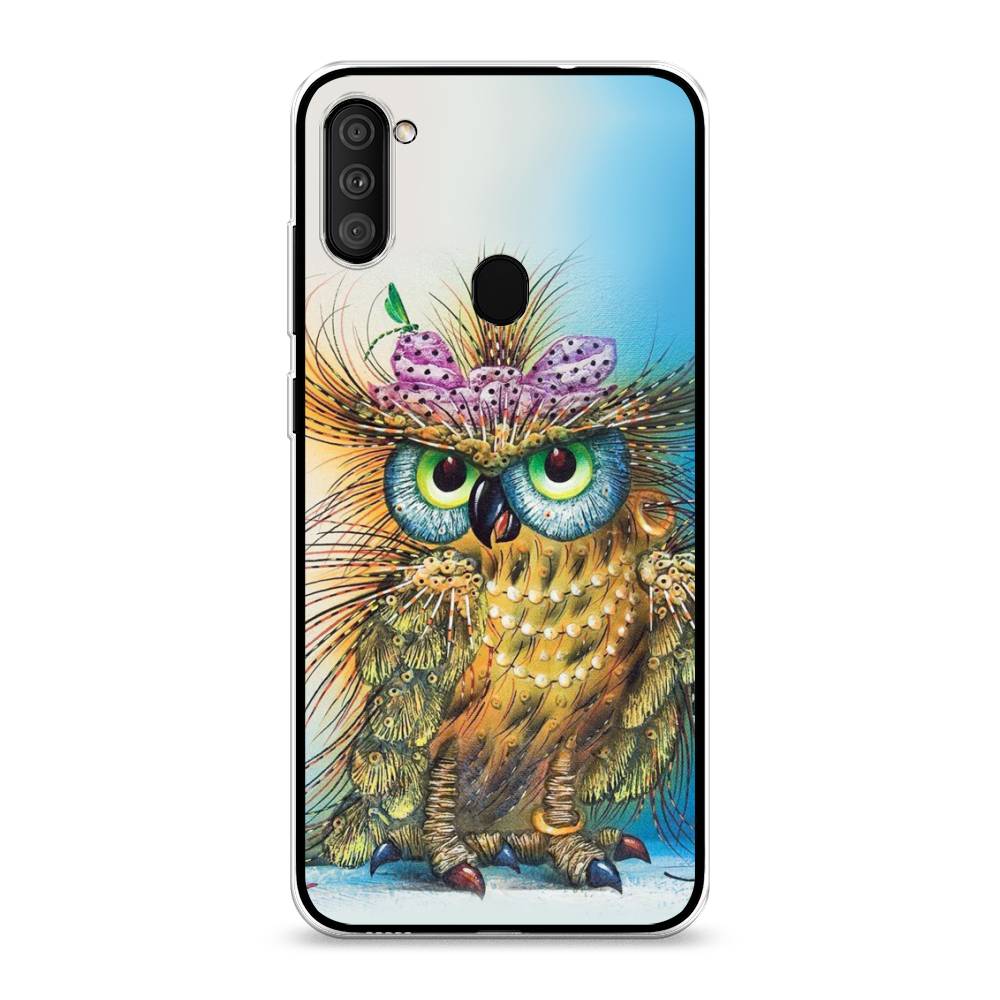 

Чехол на Samsung Galaxy M11 "Модная сова", Коричневый;голубой, 2100650-1