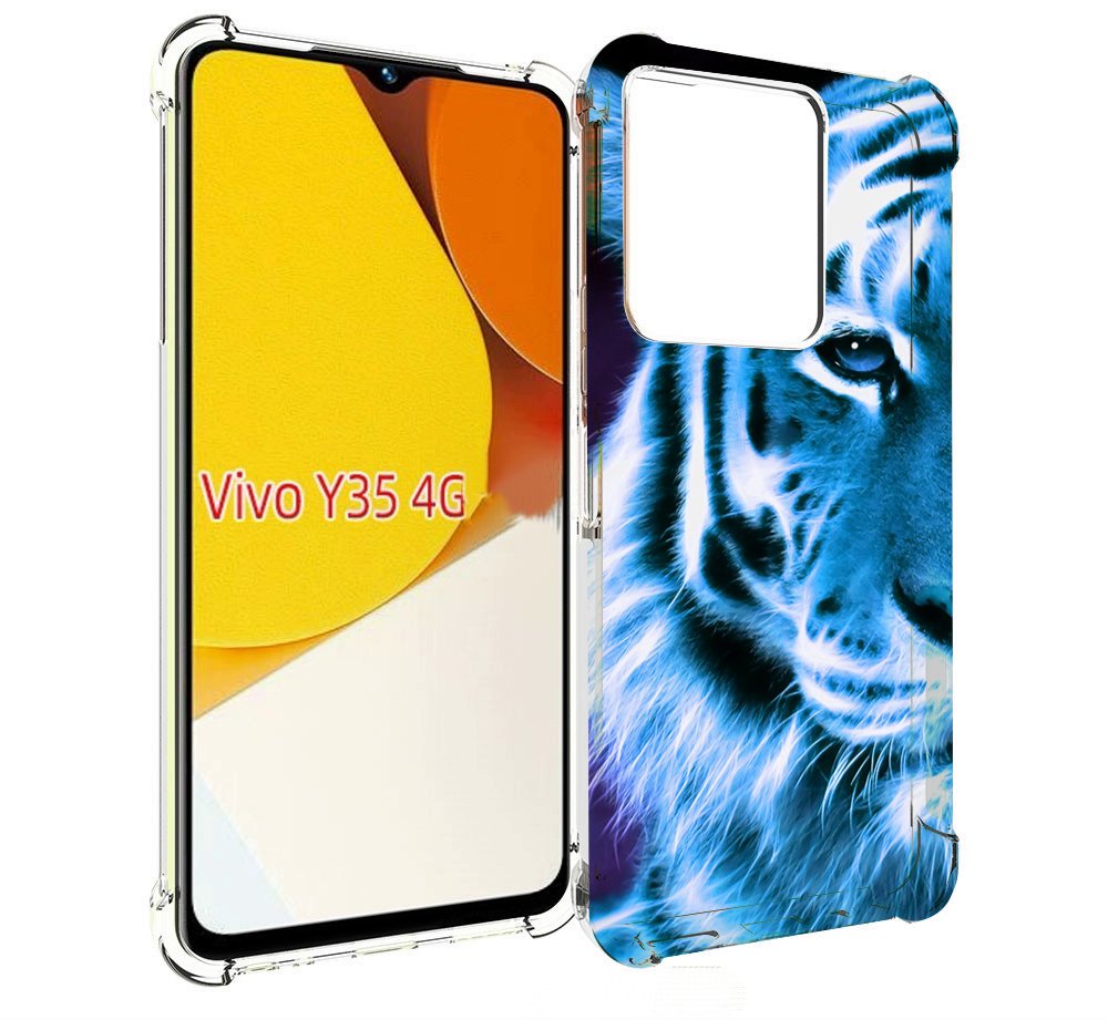 

Чехол MyPads Половина-тигра мужской для Vivo Y35 4G 2022 / Vivo Y22, Прозрачный, Tocco
