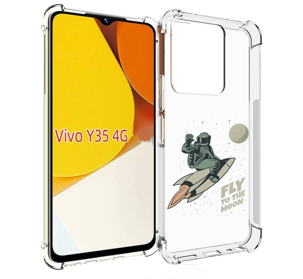 

Чехол MyPads Полет-на-Луну для Vivo Y35 4G 2022 / Vivo Y22, Прозрачный, Tocco