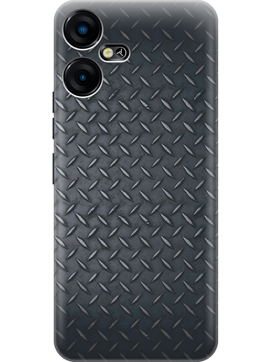

Силиконовый чехол на Tecno Pova Neo 3 "Металлический лист", Серый;черный, 20001480