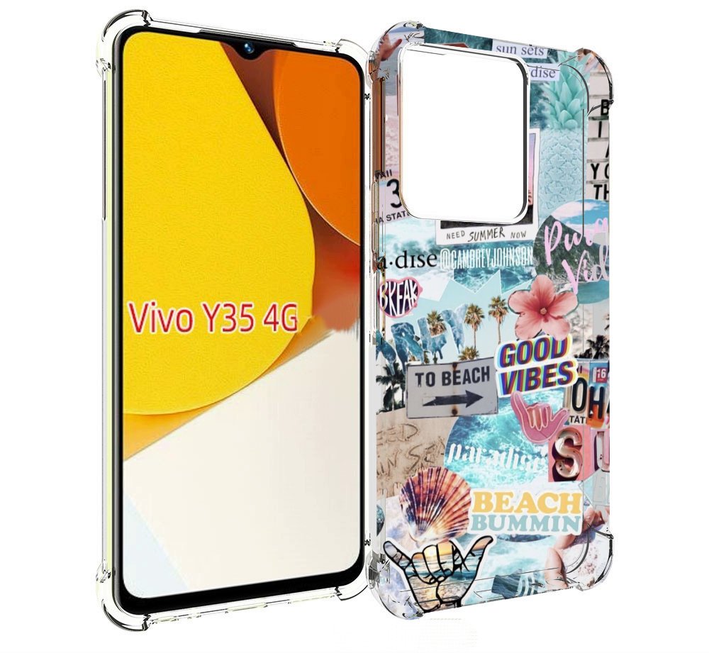 

Чехол MyPads Пляжи-постер для Vivo Y35 4G 2022 / Vivo Y22, Прозрачный, Tocco