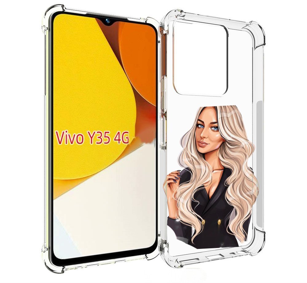 Чехол MyPads Платье-пиджак женский для Vivo Y35 4G 2022 / Vivo Y22