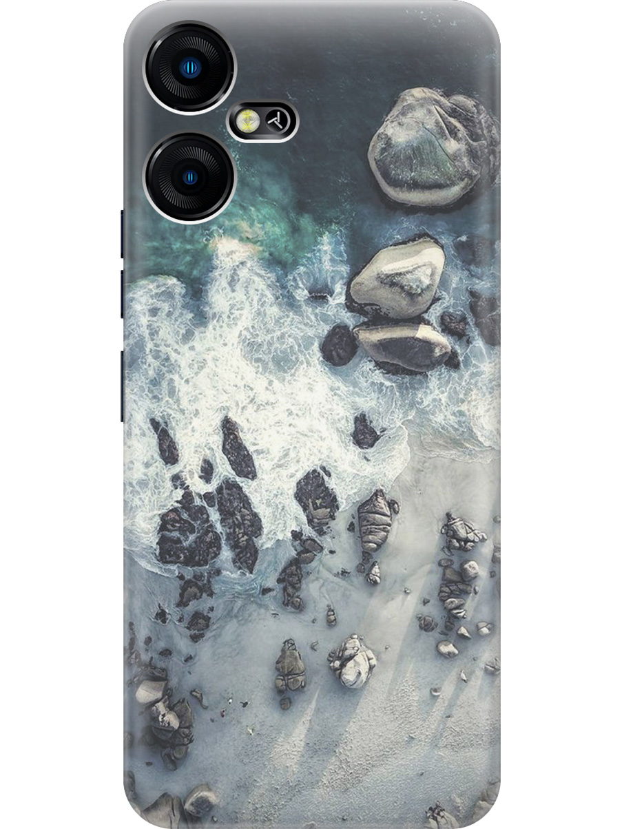 

Силиконовый чехол на Tecno Pova Neo 3 "Скалы и пляж", Бежевый;зеленый;красный, 20001480
