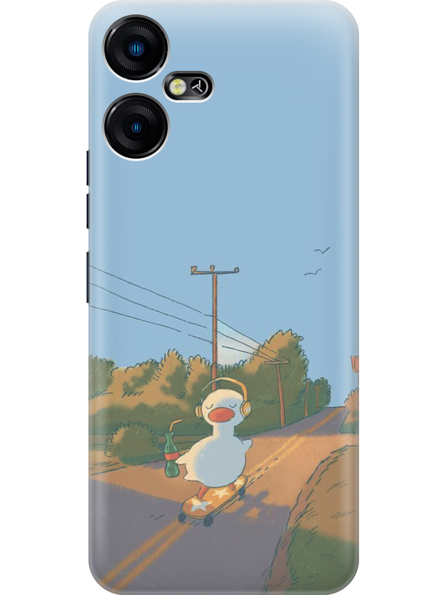 

Силиконовый чехол на Tecno Pova Neo 3 "Гусь на лонгборде", Белый;желтый;серый, 20001480