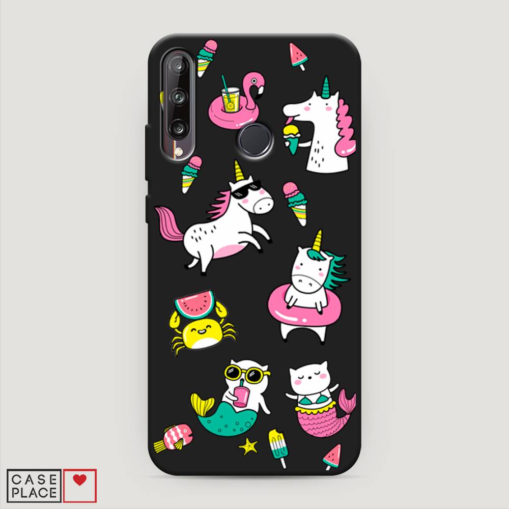 

Чехол Awog на Huawei P40 lite E "На отдыхе", Белый;голубой;розовый, 612452-1