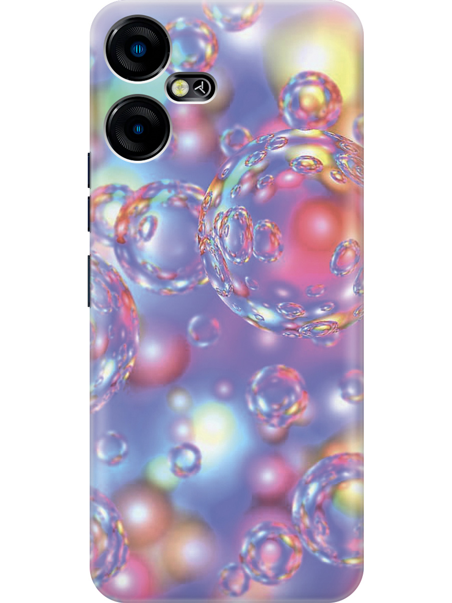 

Силиконовый чехол на Tecno Pova Neo 3 "Необычные пузырьки", Белый;розовый;фиолетовый, 20001480