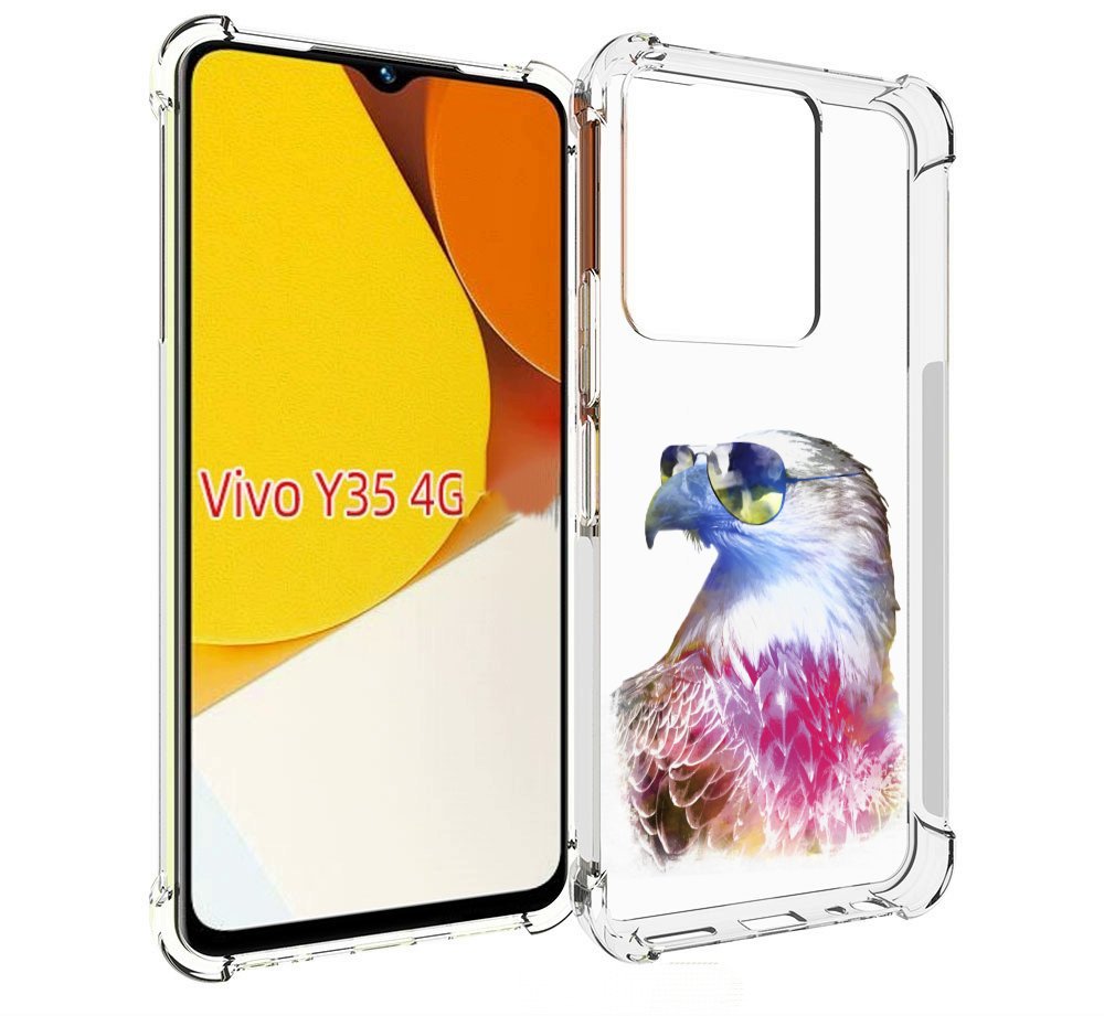 

Чехол MyPads Орел в очках для Vivo Y35 4G 2022 / Vivo Y22, Прозрачный, Tocco