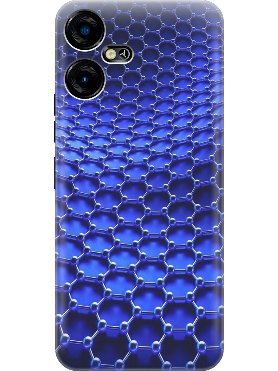 

Силиконовый чехол на Tecno Pova Neo 3 "Молекулярная цепь", Синий;черный, 20001480