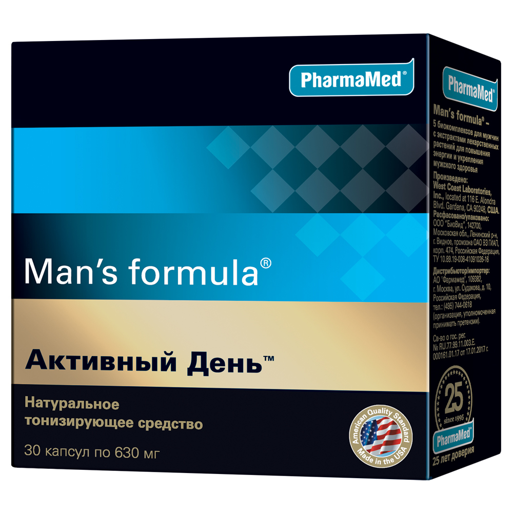 Mans formula PharmaMed активный день 30 капсул