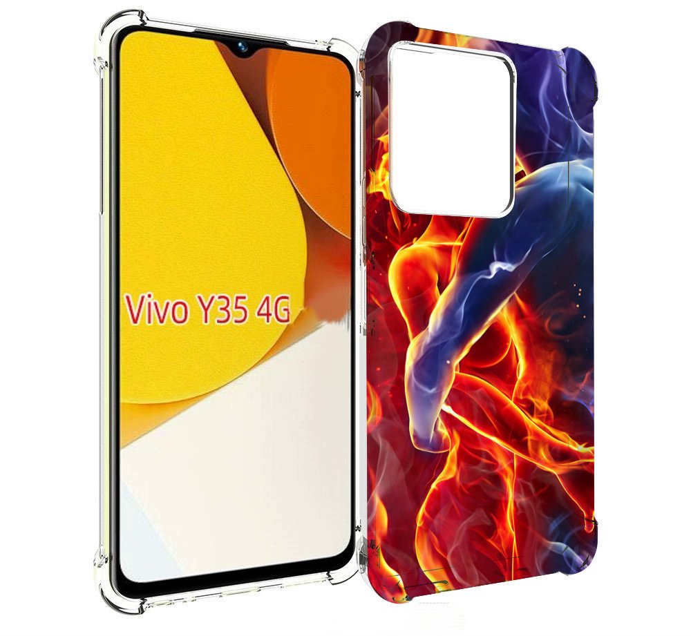

Чехол MyPads Огонь-вода для Vivo Y35 4G 2022 / Vivo Y22, Прозрачный, Tocco