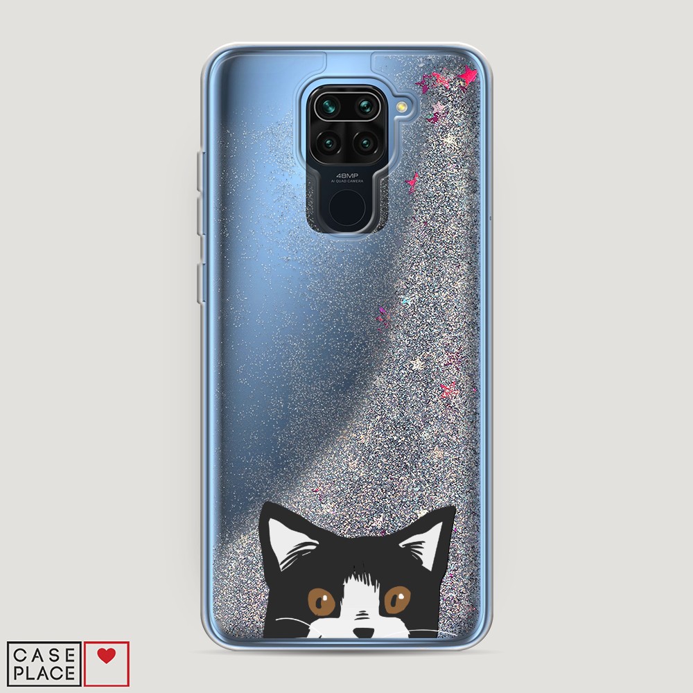 

Чехол Awog на Xiaomi Redmi 10X 4G/Note 9 "Подглядывающий кот", 38291-1