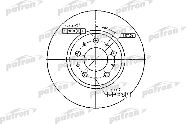 

Тормозной диск PATRON комплект 1 шт. PBD2671