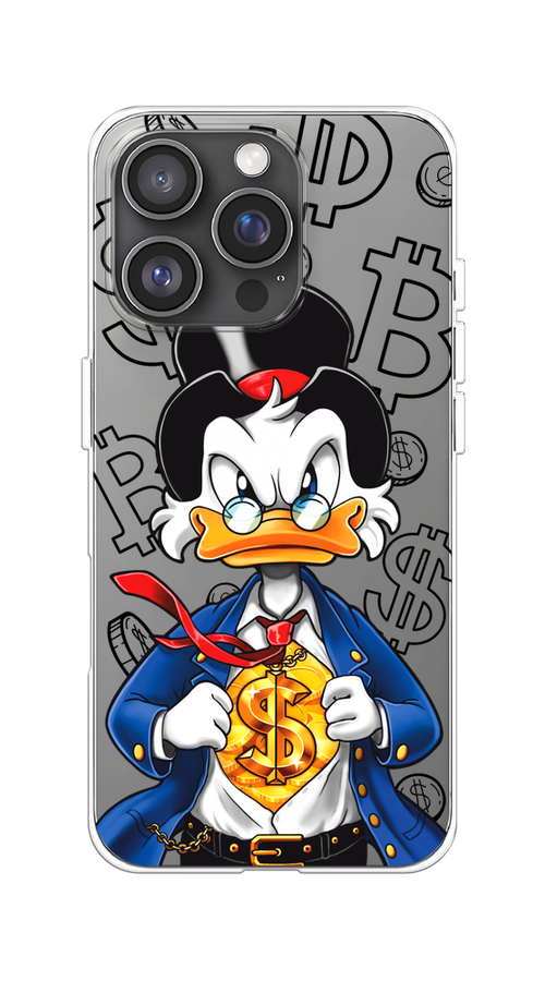 

Чехол на Apple iPhone 16 Pro "Scrooge Goldman", Черный;белый;синий, 16250-1
