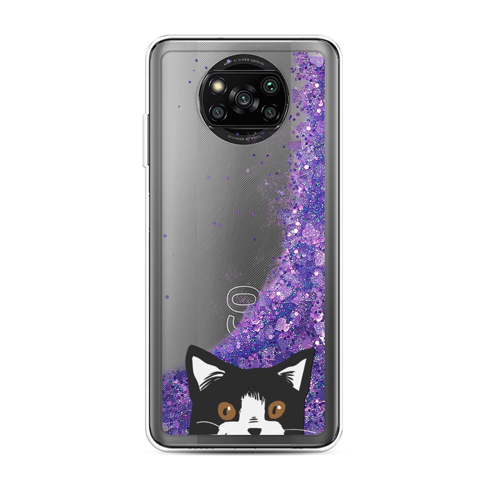 

Чехол Awog на Poco X3/X3 Pro "Подглядывающий кот", Разноцветный, 310692-1