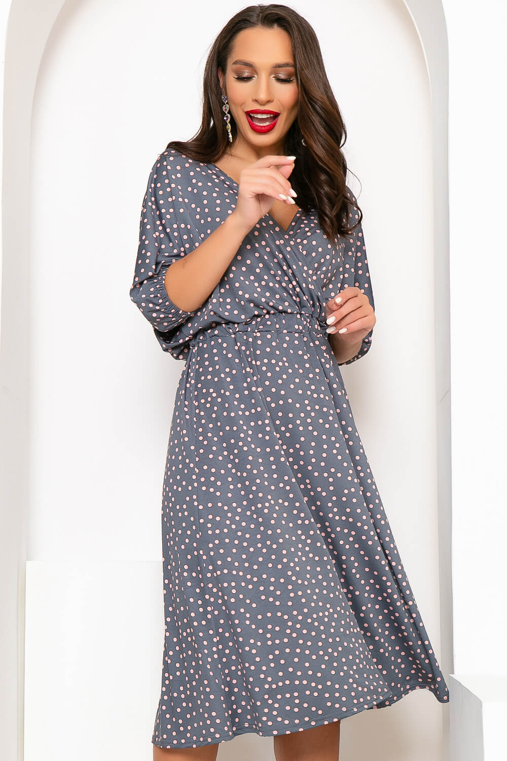 

Платье женское LT Collection Беверли серое 54 RU, Серый, Беверли