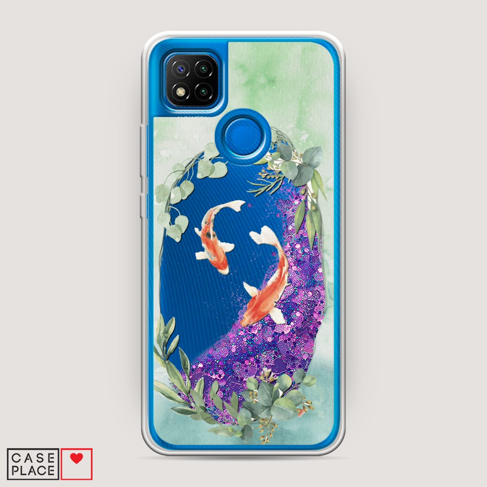 

Чехол Awog на Xiaomi Redmi 9C "Две золотые рыбки", Разноцветный, 39092-1