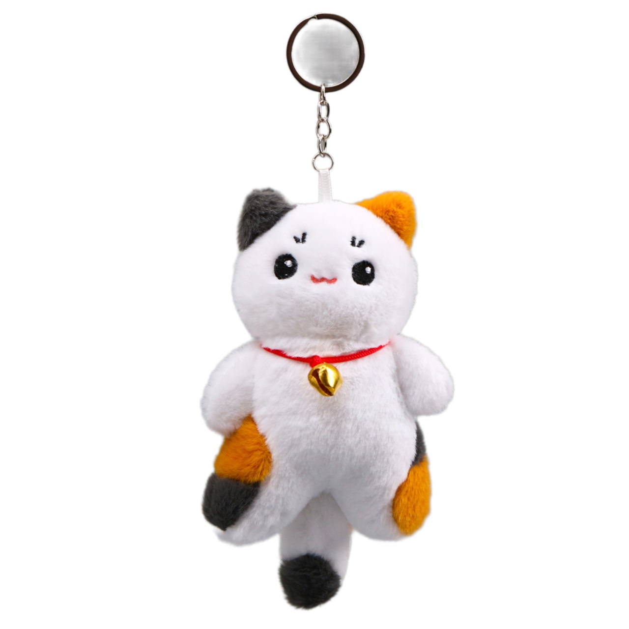 

Мягкая игрушка Котик на брелоке, 14 см, цвет белый, Разноцветный