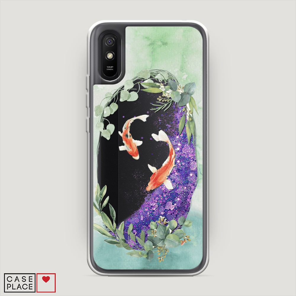 

Чехол Awog на Xiaomi Redmi 9A "Две золотые рыбки", Разноцветный, 38992-1