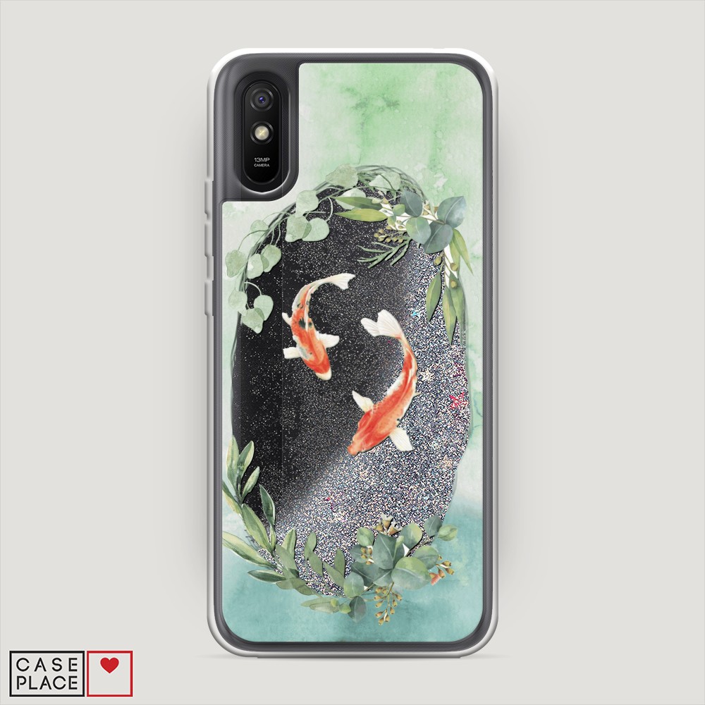 

Чехол Awog на Xiaomi Redmi 9A "Две золотые рыбки", Разноцветный, 38991-1