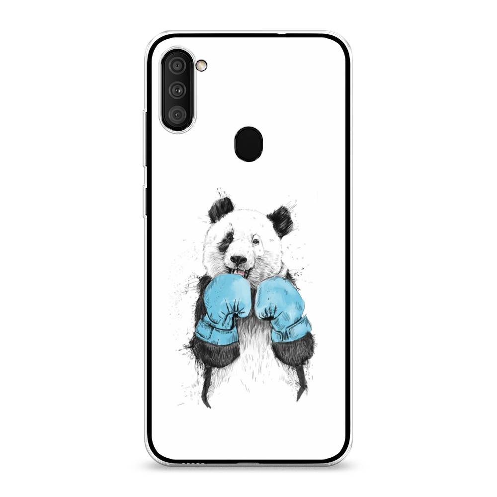 

Чехол на Samsung Galaxy M11 "Панда боксер", Голубой;белый;серый, 2100650-1