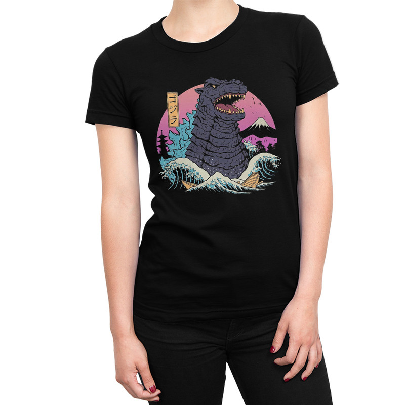 

Футболка женская Dream Shirts Годзилла черная XS, Черный, Годзилла