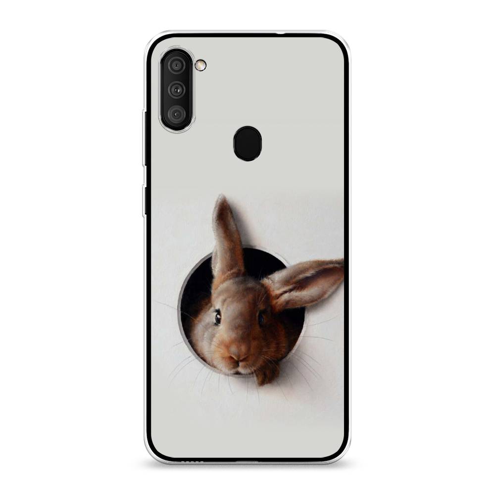 

Чехол на Samsung Galaxy M11"Любопытный кролик", Серый;коричневый, 2100650-1