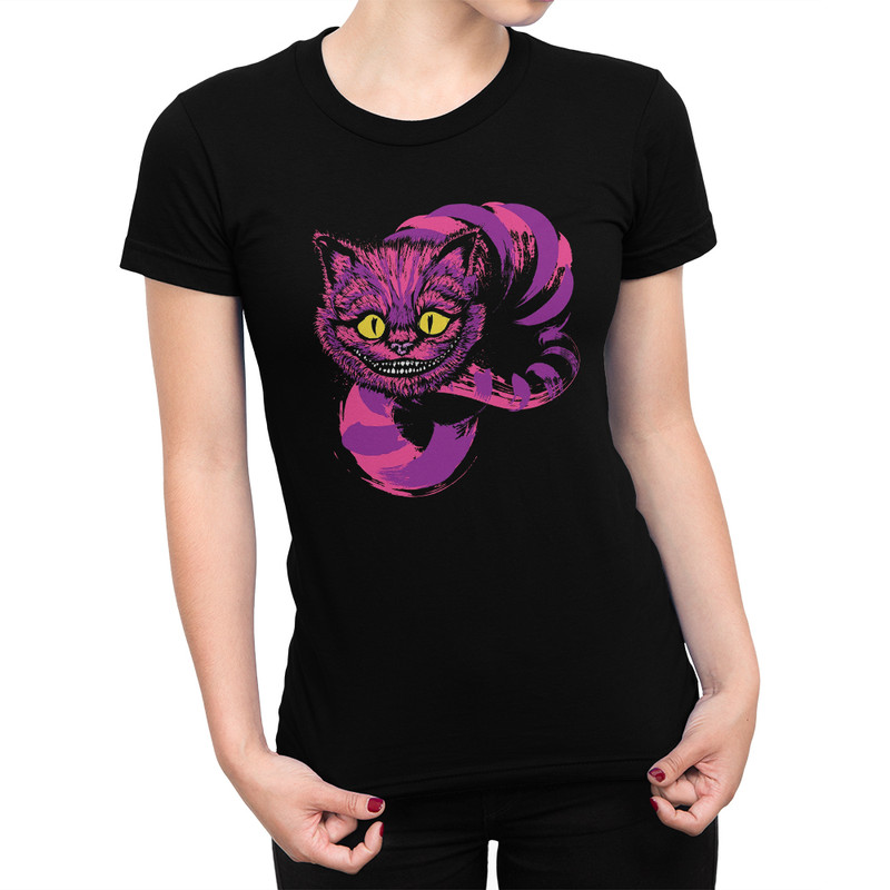 

Футболка женская Dream Shirts Чеширский Кот черная XS, Чеширский Кот