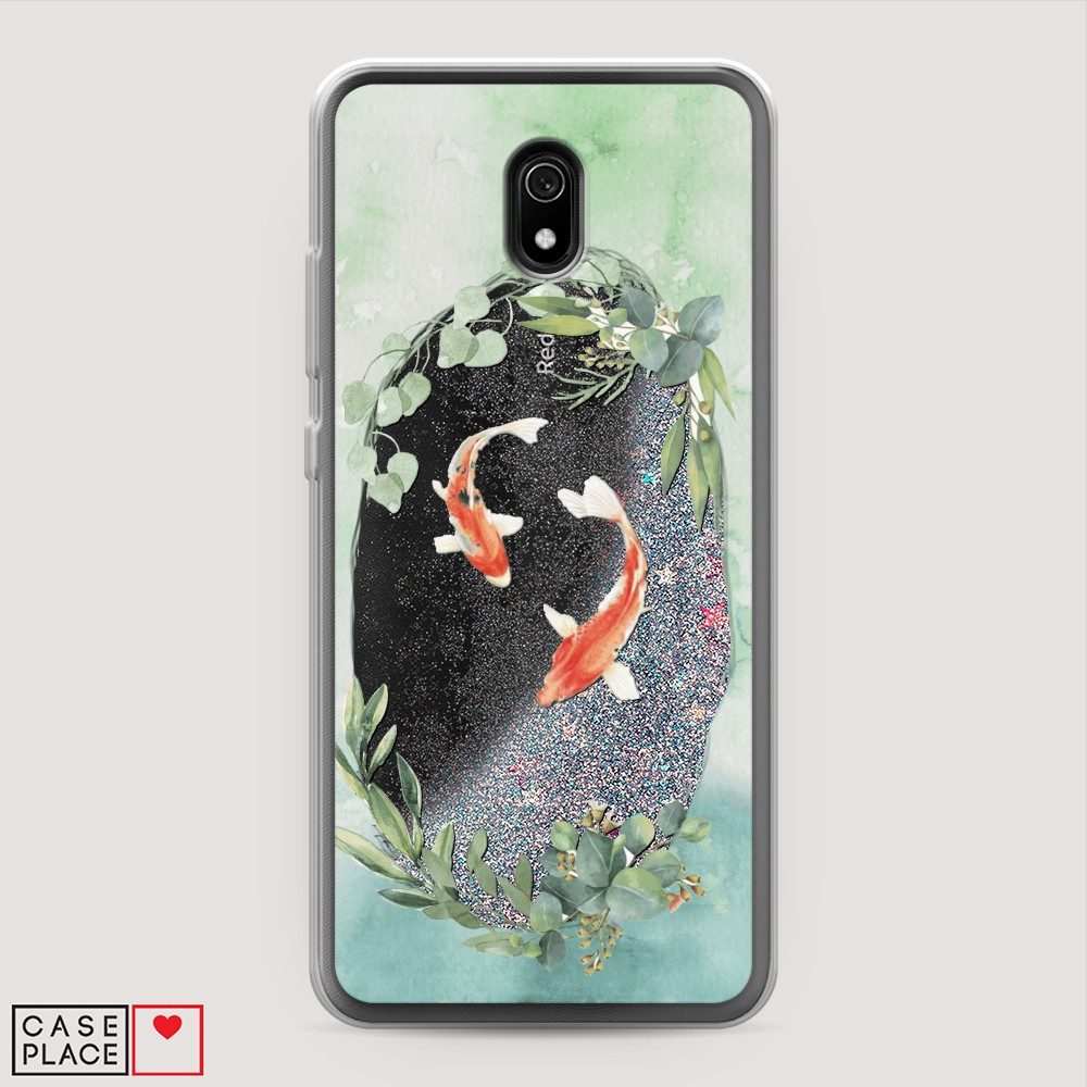 

Чехол Awog на Xiaomi Redmi 8A "Две золотые рыбки", Разноцветный, 37291-1