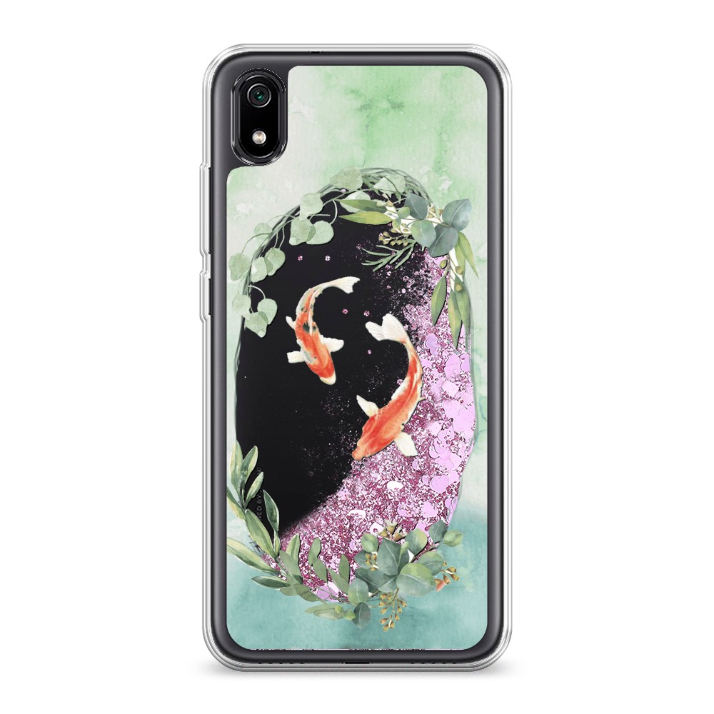 

Жидкий чехол с блестками "Две золотые рыбки" на Xiaomi Redmi 7A, 35494-1