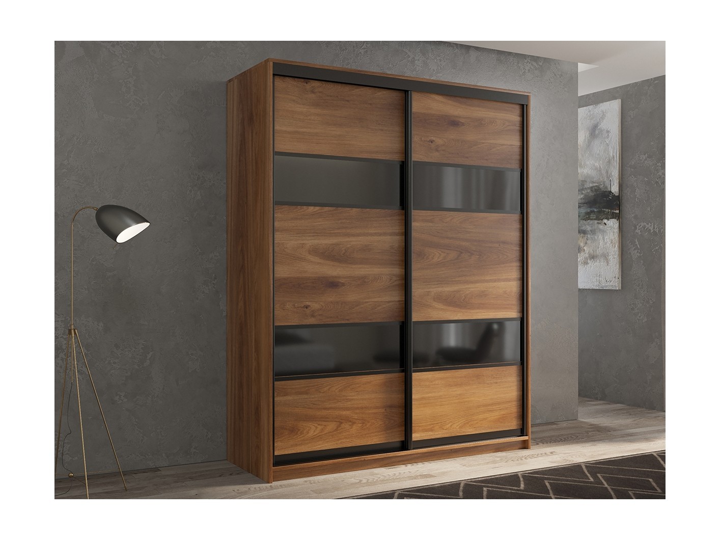 

Шкаф-купе 2-х дверный Кааппи 7 Дуб Кастелло Бренди 120х60х230 см