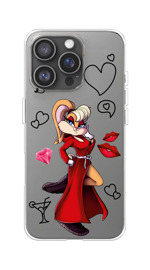 

Чехол на Apple iPhone 16 Pro "Rich Lola Bunny", Красный;бежевый;оранжевый, 16250-1