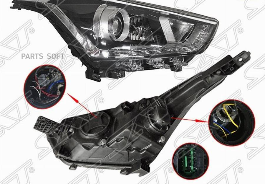 

SAT Фара HYUNDAI CRETA 16-21 RH диодная, линза, ST1211112R